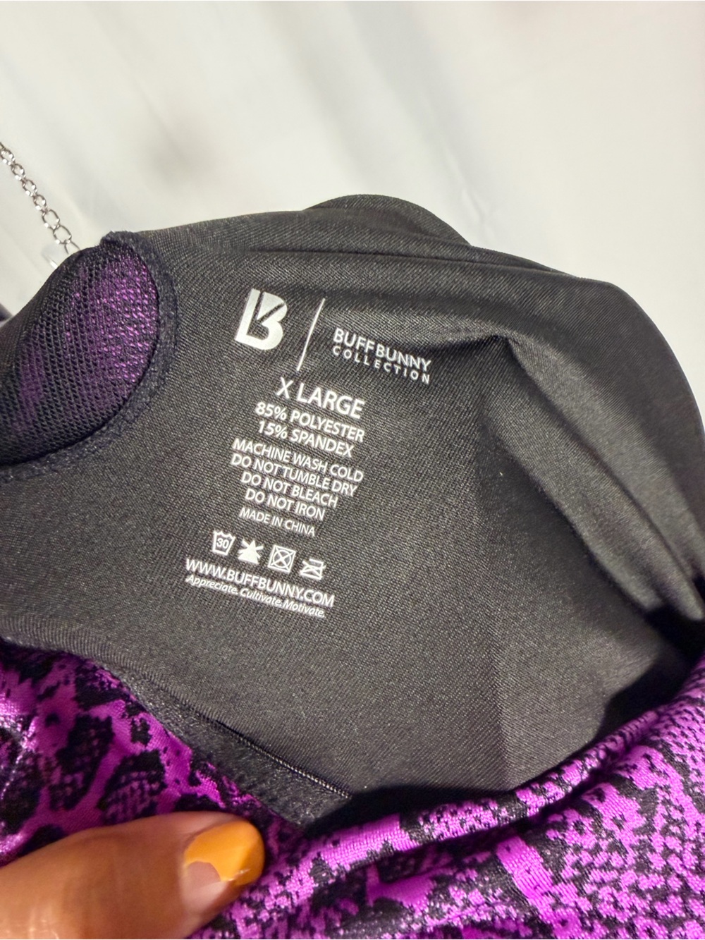 BuffBunny Purple Reptilia Sports Bra - Picture 3 of 3